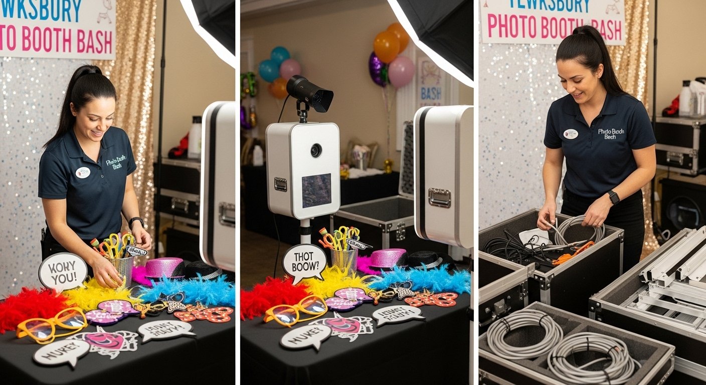 Photo Booth With Custom Backdrop in Tewksbury, MA