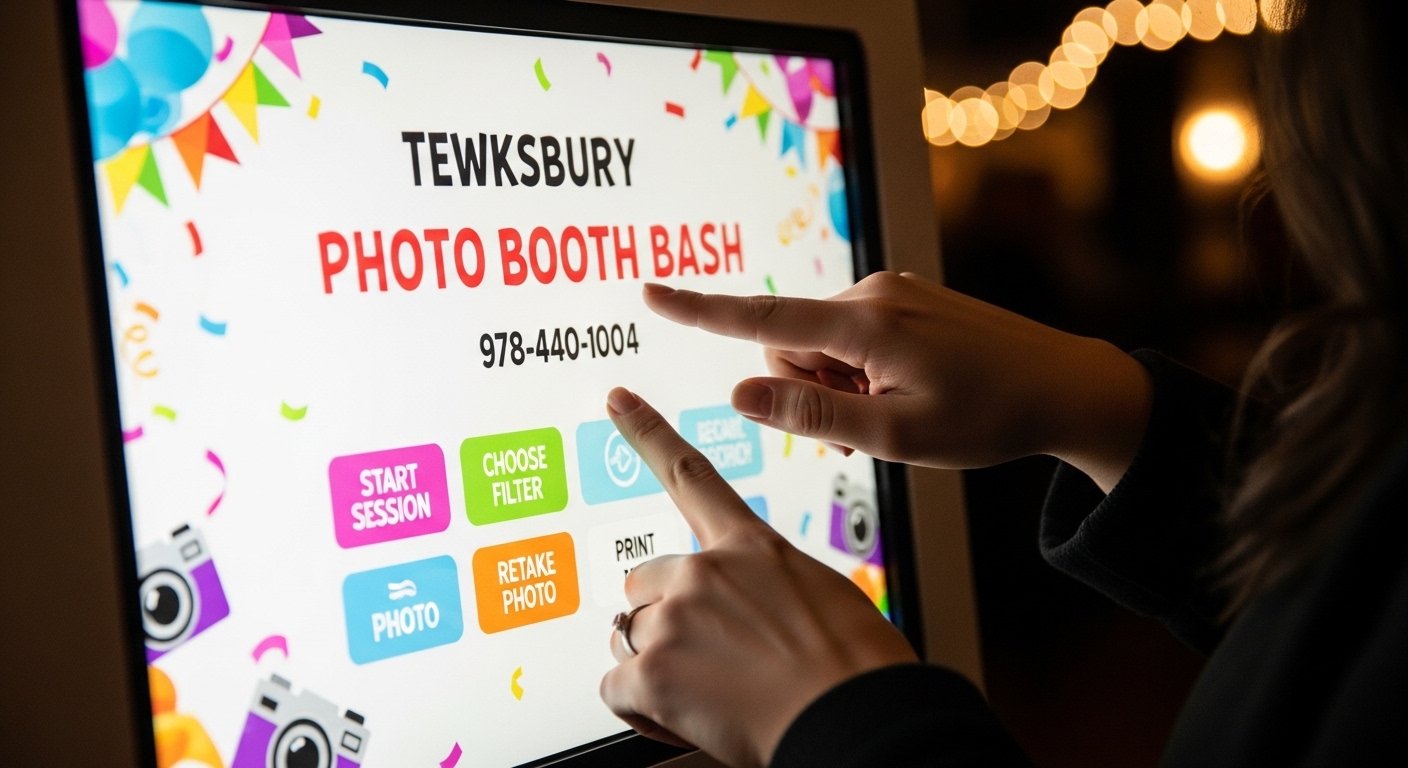 Photo booth event setup in Boston