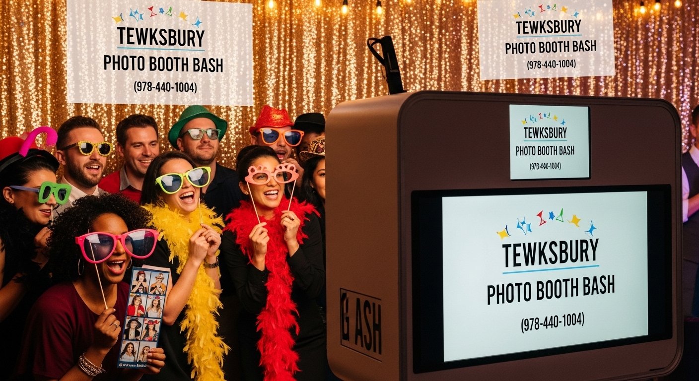 Photo booth event setup in Lowell